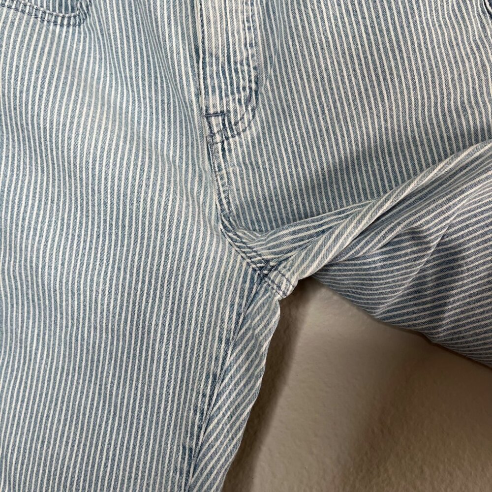 Madewell 10" Womens Blue White High-Rise Skinny Crop Jeans Piper Stripe Size 25 - Picture 8 of 13
